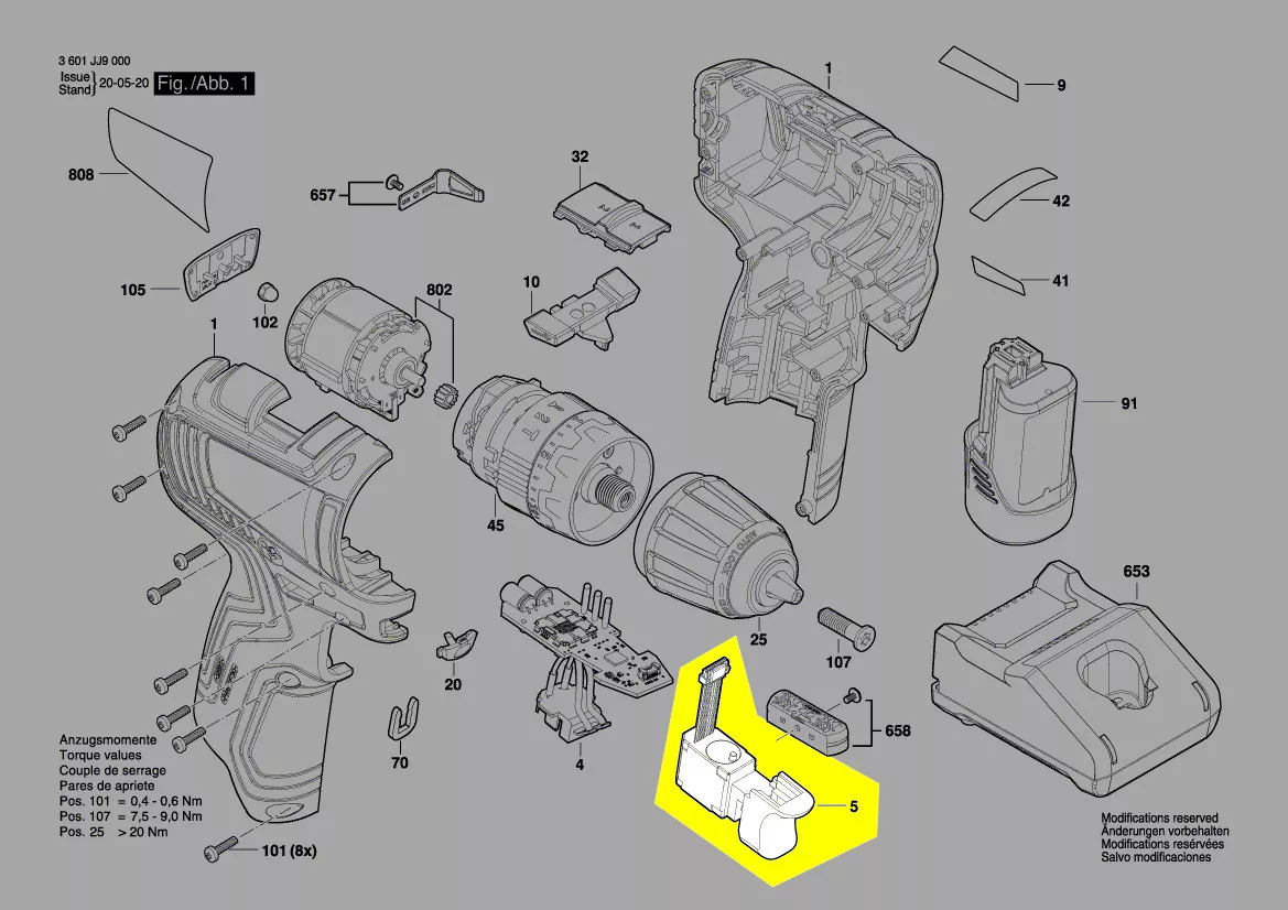 Interrupteur réf. 2 607 202 516 Bosch